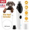 Dogs Cats Pet Nail Grinder USB Rechargeable Pet Electric Nail Trimmer Clipper 3500RPM Paws Trimming Shaping Smoothing Grinder w/ 5Hrs Work Time