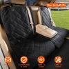 Dog Car Seat Cover Waterproof Scratchproof Pet Car Rear Protector Mat Pet Back Seat Cover with Dog Seat Belt for Car Truck SUV