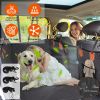 Dog Car Seat Cover For Back Seat Waterproof Oxford Cloth Seat Cover Hammock Non-Slip Scratchproof Back Seat Extender with Side Flap Mesh Window Storag