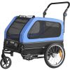 VEVOR Dog Bike Trailer, Supports up to 88 lbs, 2-in-1 Pet Stroller Cart Bicycle Carrier for Small & Large Dogs, Easy Folding Frame with Quick Release)