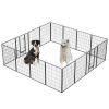 Dog Playpen Outdoor, 16 Panels Dog Pen 40" Height Dog Fence Exercise Pen with Doors for Large/Medium/Small Dogs, Portable Pet Playpen for Yard, RV, C)