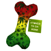 Stoned to da Bone, Cute Stuffed Rasta Leaf Bone Dog Toy, Funny Squeaky Weed Toy, Cool Plush Novelty 420 Gift for for Puppies & Small, Medium & Large )