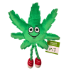 My Name is MJ, Cute Stuffed Parody Marijuana Leaf Dog Toy, Funny Squeaky Weed Toy, Cool Plush Novelty 420 Gift for Puppies & Small, Medium & Large Br)