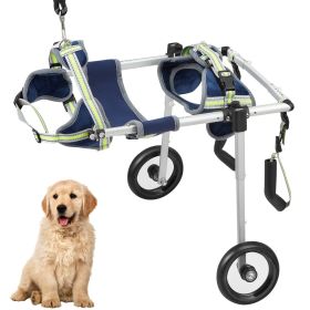 VEVOR 2 Wheels Dog Wheelchair for Back Legs, Pet Wheelchair Lightweight & Adjustable Assisting in Healing, Dog Cart/Wheelchair for Injured, Disabled,)