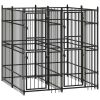 Dog Kennel Black Powder-coated steel Large Durable Dog Kennel