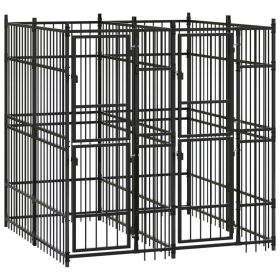 Dog Kennel Black Powder-coated steel Large Durable Dog Kennel