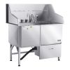 VEVOR Stainless Steel Dog Washing Station, 50 inch Pet Grooming Tub w/ Ramp, Faucet & Showerhead & Soap Holder Leash Dog Bathtub for Large & Medium &)