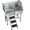 VEVOR 34 Inch Stainless Steel Dog Washing Station, Pet Grooming Tub with Hot & Cold Faucet, Showerhead, Home Wash Sink, Fits Small Cats and Dogs, Non)