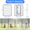 Heavy Duty Dog Pens Outdoor Dog Fence Dog Playpen for Large Dogs, 40"Dog Kennel Outdoor Pet Playpen with Doors 8 Panels Metal Exercise Pens Puppy Pla)