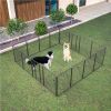 Dog Playpen Outdoor, 16 Panels Dog Pen 40" Height Dog Fence Exercise Pen with Doors for Large/Medium/Small Dogs, Portable Pet Playpen for Yard, RV, C)