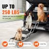 VEVOR Dog Stair for Cars, Wide 4-step Dog Car Steps, Folding Dog Car Ramp with Nonslip Surface, Portable Pet Steps Lightweight Aluminum for Car, SUV )