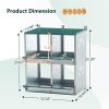 4 Compartment Chicken Nesting Boxes, Metal Nesting Boxes Wall Mount Chicken Egg Laying Box for Different Chicken Breeds