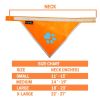 Orange Dog Bandana M Size Hi Visibility Reflective Blaze Orange Bandana for Medium Small Pets Safety Accessories for Walking Camping and Off Leash Ex)