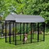 8' x 4' x 6' Outdoor Dog Playpen, Kennel with Lockable Door and Water-Resistant Canopy, for Medium/Large Dogs