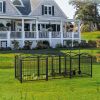 Dog Playpen Indoor 24 inch 8 Panels Metal Dog Pen Pet Dog Fence Outdoor Exercise Pen with Doors, Heavy Duty Dog Fence Puppy Pen for Large Medium Smal)