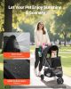 VEVOR Pet Stroller, 35 lbs Weight Capacity, Foldable Dog Stroller Cart, 3 Wheels Cats Stroller with Mesh Windows and Cup Holders, Portable Pet Carrie)