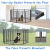 Heavy Duty Dog Pens Outdoor Dog Fence Dog Playpen for Large Dogs, 40"Dog Kennel Outdoor Pet Playpen with Doors 8 Panels Metal Exercise Pens Puppy Pla)