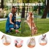 VEVOR Dog Playpen, 8 Pcs 30"H x 24"W Panels Foldable Metal Pet Exercise Pen, Dog Fence Indoor and Outdoor Pen with Door, Bottom Pad and Top Cover, Pe)