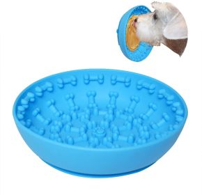 Pet Dog Slow Bowl Feeder Bowls with Suction Cup, Interactive for Boredom Anxiety Reduction, Distractor Toy, Preventing Choking Healthy Bone Design Bo)