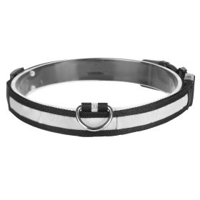 LED Dog Collar USB Rechargeable Adjustable Dog Safety Collar Night Safety Flashing Luminous Light up Collar (Option: XL_Color)