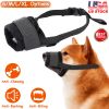 Pet Dog Muzzle Mask Adjustable Dog Mouth Cover with Breathable Mesh Adjustable at Neck Snout for Anti Biting Barking Chewing