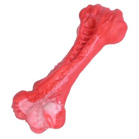 Dog Chew Toy Dog Teething Toy Dog Chew Bone with Beef Flavor Suitable for Aggressive Chewers Small Medium Large Dogs (Option: RedWhite_S)