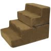 Dog Stairs Pet Step For Bed Couch Sofa Car 4 Steps Soft Foam Detachable Dogs Cats Climb Ladder