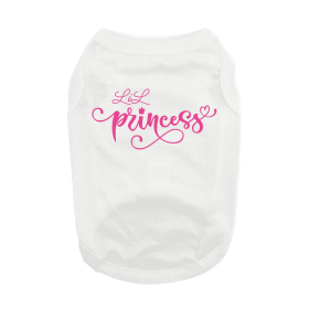 Lil Princess Dog Shirt (Color: White, size: X-Large)