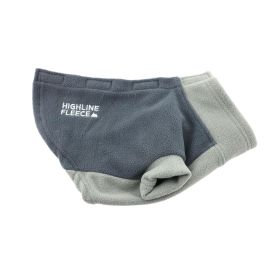 Highline Fleece Dog Coat (Color: Two Tone Gray, size: Size 20)