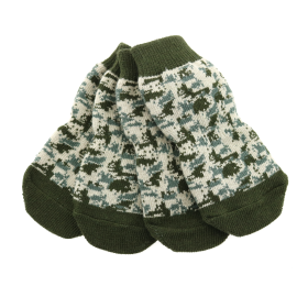 Non-Skid Dog Socks (Color: Green Camo, size: X-Large)