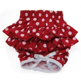 Ruffled Red Polka Dot Dog Panties (size: XX-Large)