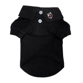 Solid Dog Polo (Color: Jet Black, size: medium)